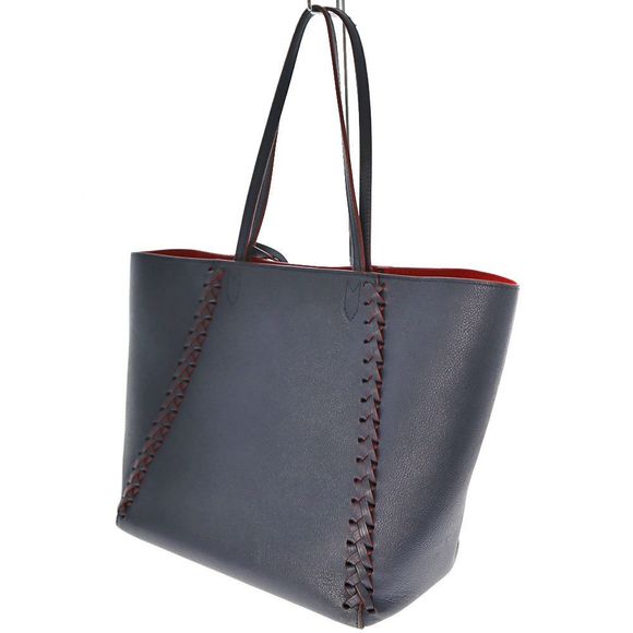 Louis Vuitton LockMe Hippo Shoulder Bag Grain Calf Leather Marine Rouge Navy - Picture 2 of 16